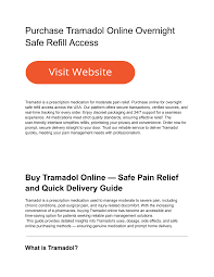 Need To Know Some Facts Before You Buy Tramadol Online