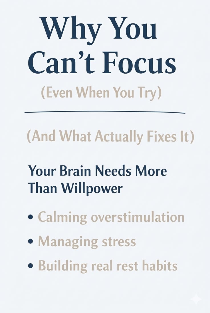 Why can’t I stay focused even when I try?